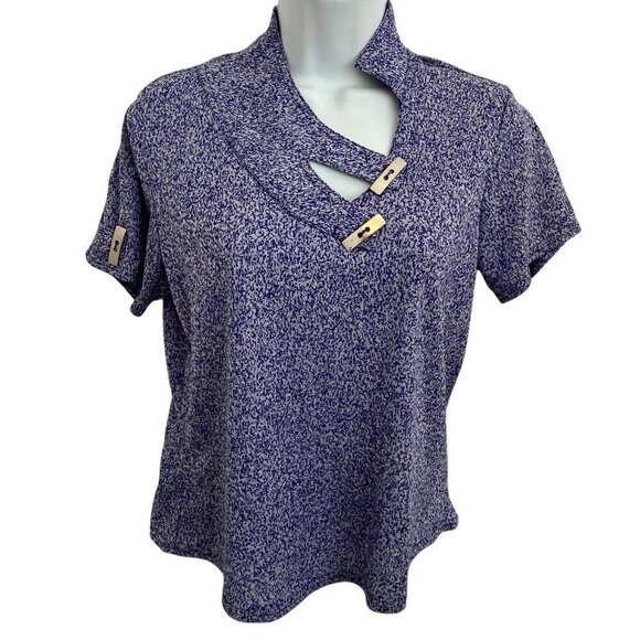 Jamie Sadock Tops - Jamie Sadock Women's S Purple Medium Wrap Collar Metal Buttons Golf Tennis Top